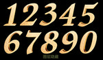 金色立体数字