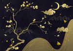 中国风背景墙壁画