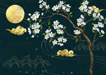 中国风背景墙壁画