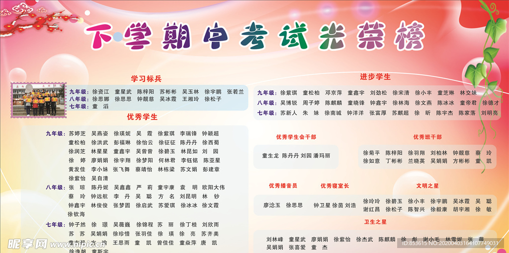 学期光荣榜