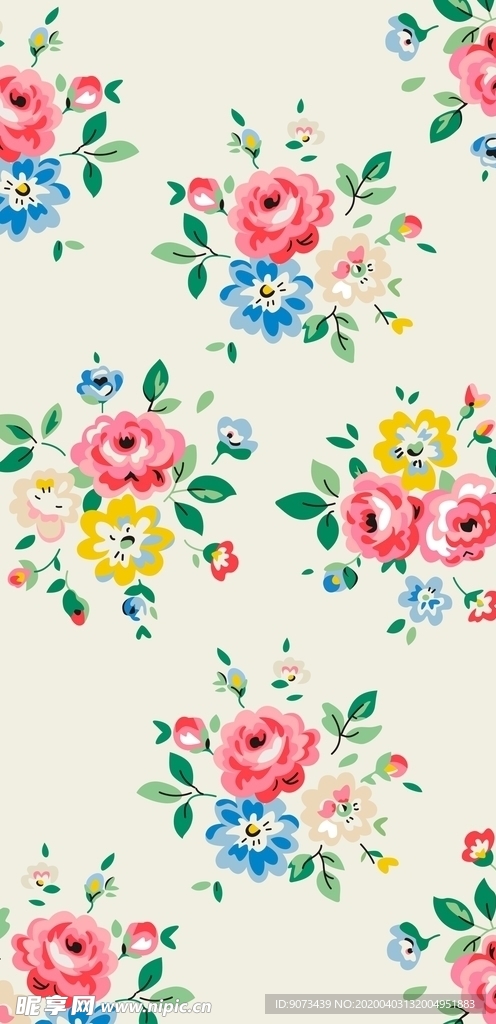 矢量 花纹 图案 花朵 彩色