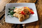 饺子 水饺 煮熟 红辣椒 蒜