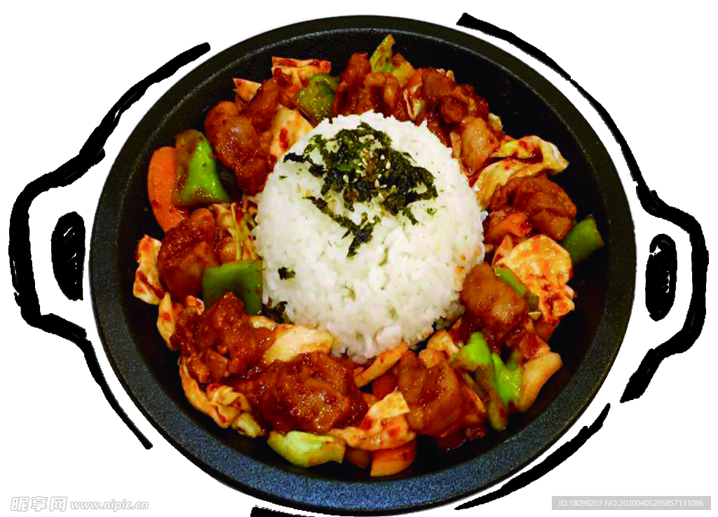鸡肉拌饭