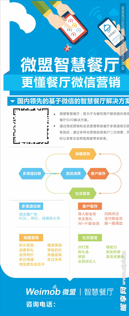 智慧餐厅展架