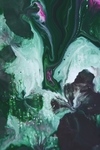绿色晕染背景