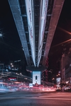 夜晚的桥梁透视