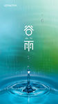简约谷雨节气海报