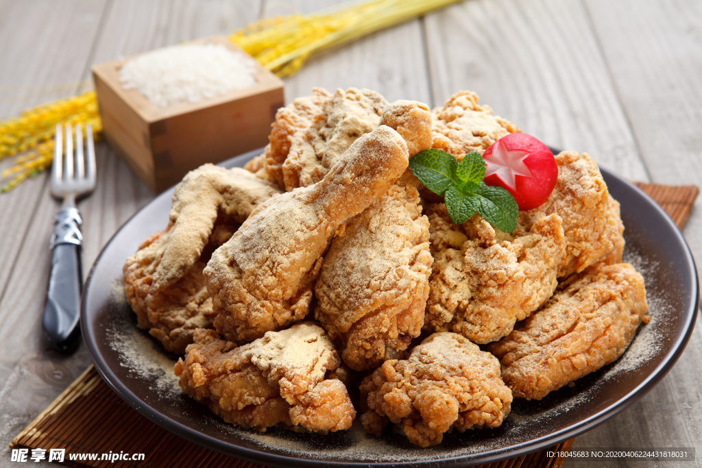 咖喱味撒粉鸡腿