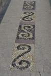 鹅卵石石铺路面小道路