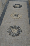 鹅卵石石铺路面小道路