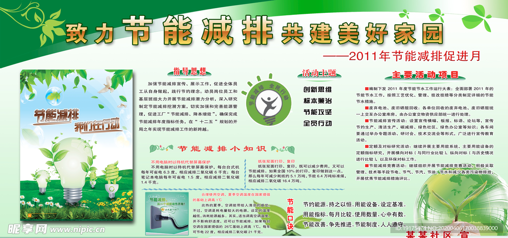 节能减排宣传海报