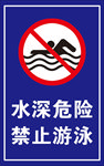 禁止游泳警示牌