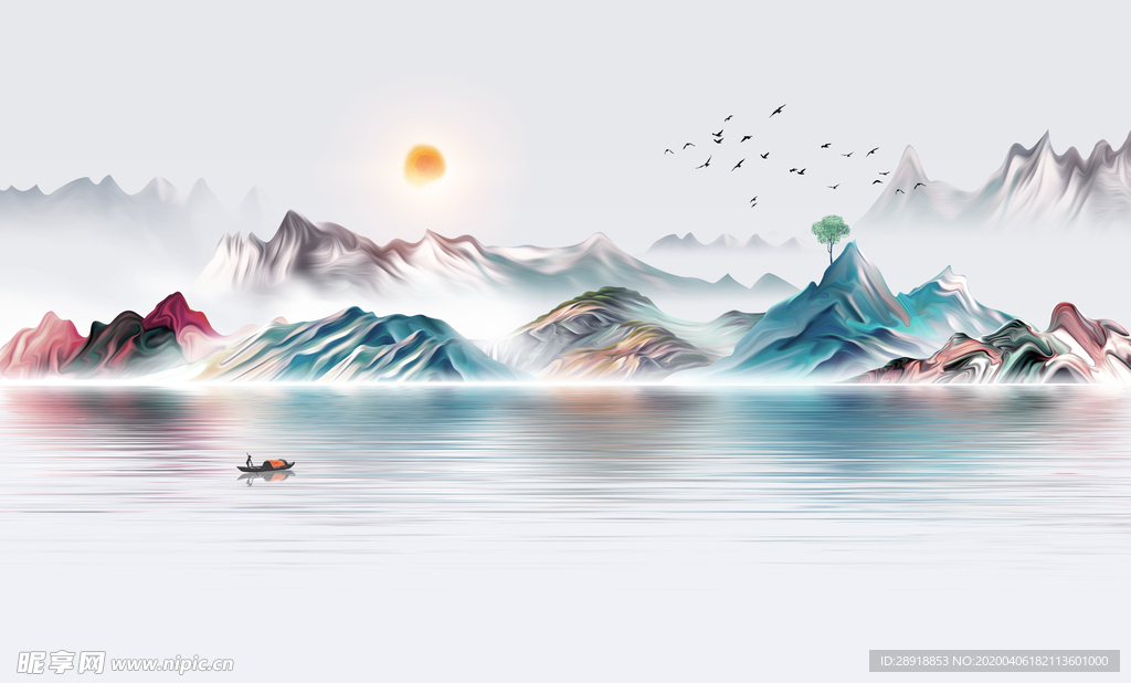 新中式山水画