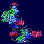 抽象荷花