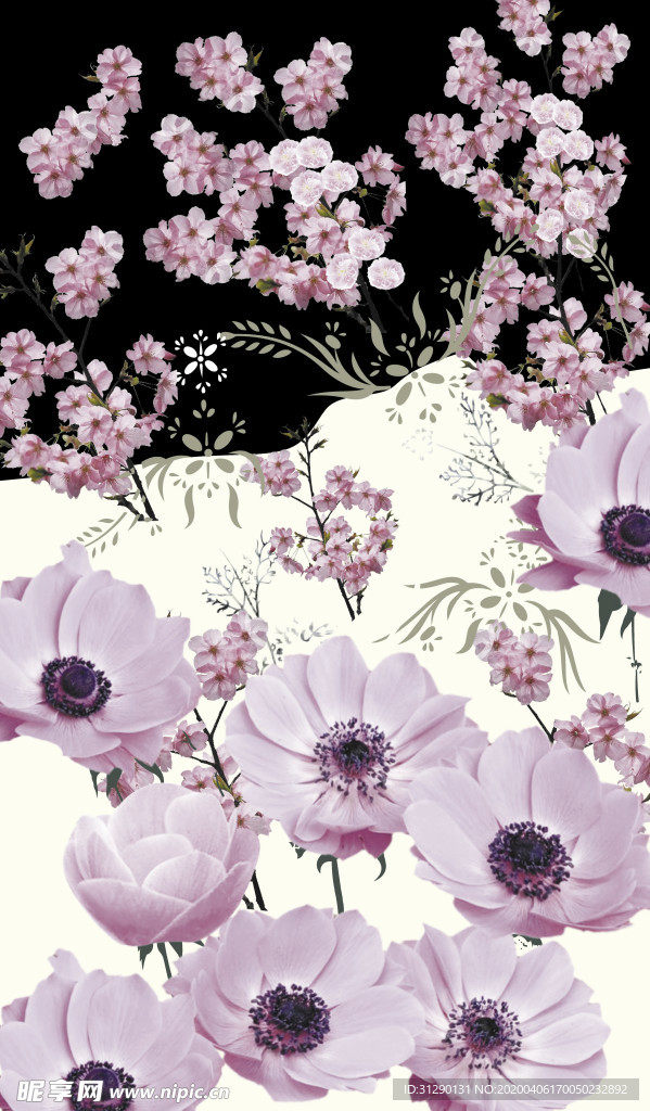 粉色花