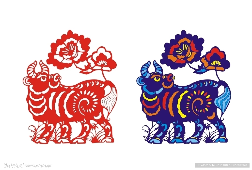 牛剪纸