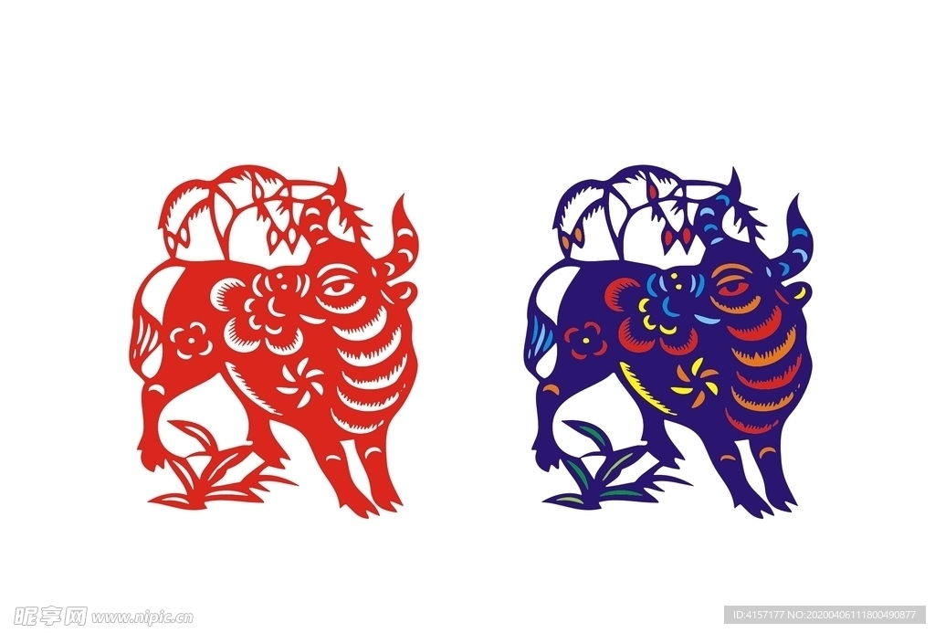 牛剪纸
