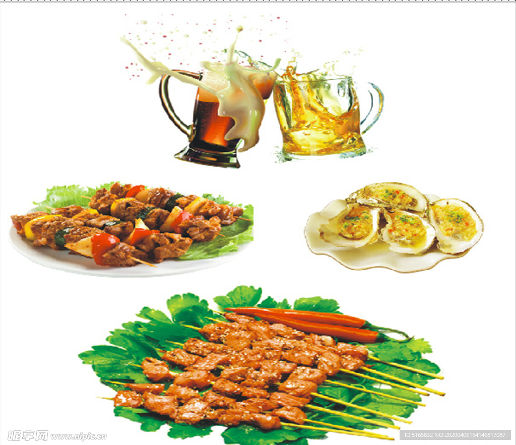羊肉串 海鲜