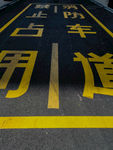 马路上的字