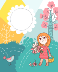 小清新户外风景插画