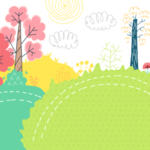 小清新户外风景插画