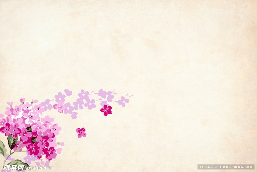 花朵花环背景图