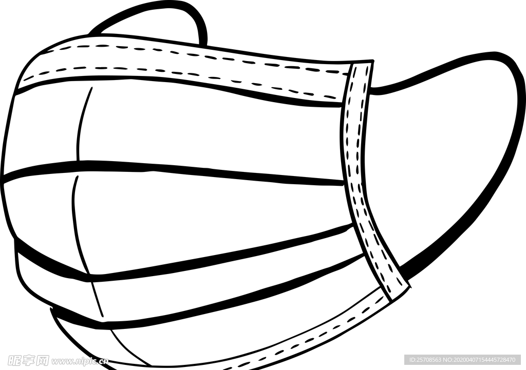 医用卫生矢量口罩卡通图片