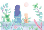 女孩和猫
