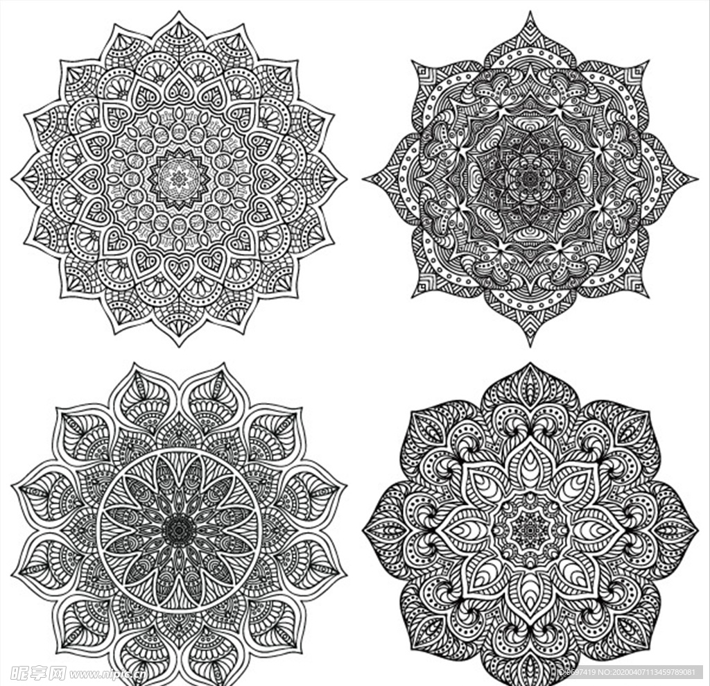 古典花纹底纹
