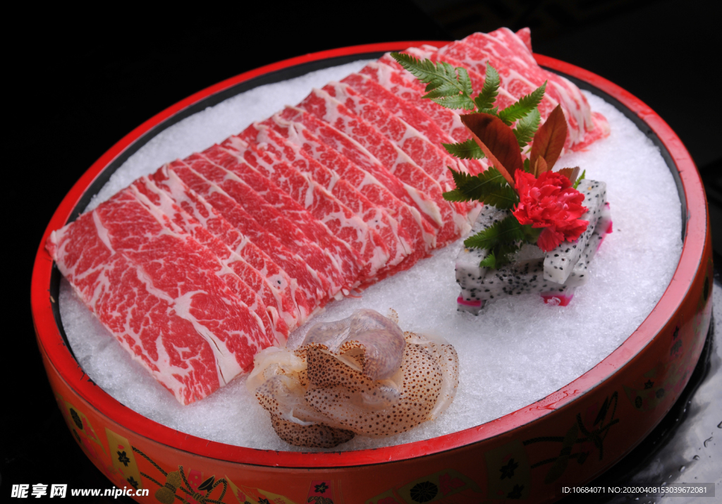 高清肥牛羊肉卷火锅原料食材
