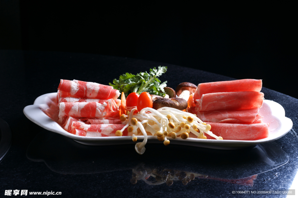 高清肥牛羊肉卷火锅原料食材