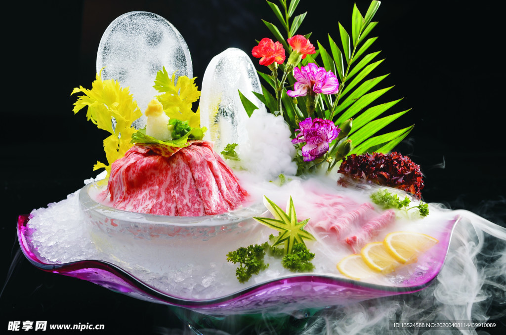 雪花牛肉刺身