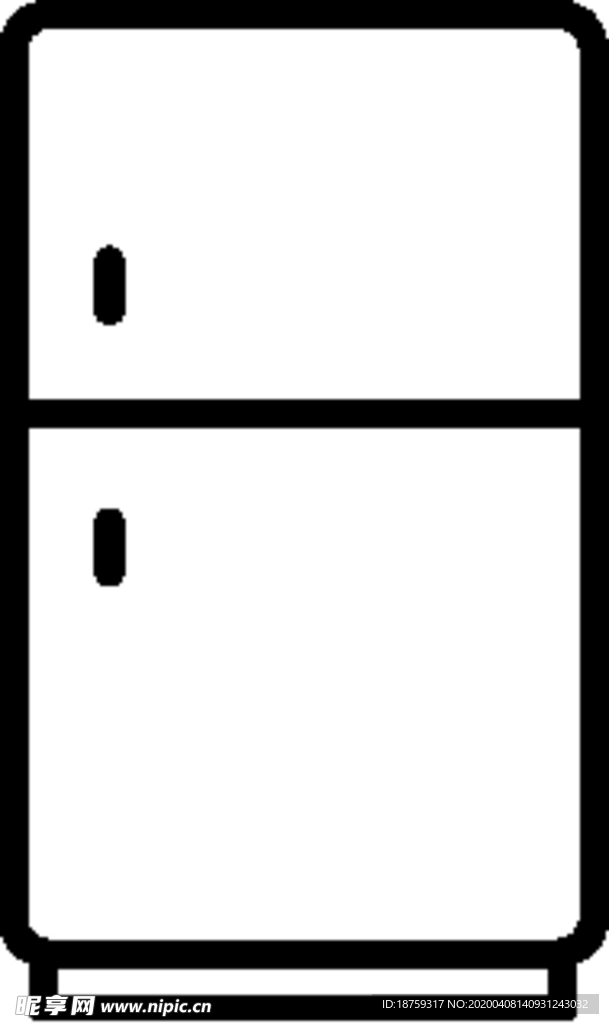 矢量线稿冰箱