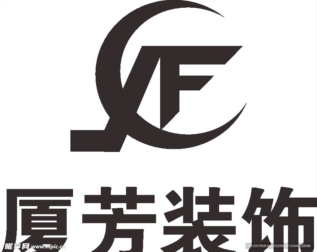 厦芳装饰 LOGO 标志 商标