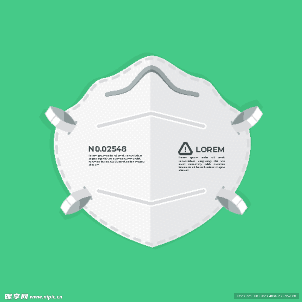 矢量N95口罩