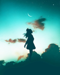 星空下的人