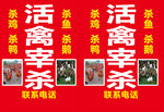 活禽点杀广告牌