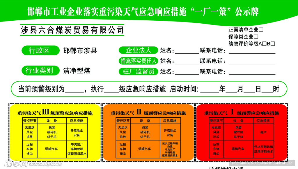 一场一策公示牌