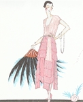 夏季复古女孩插画