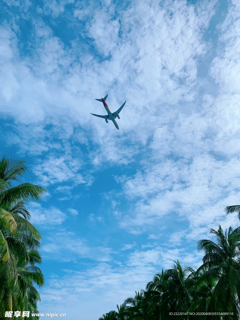 天空飞机背景