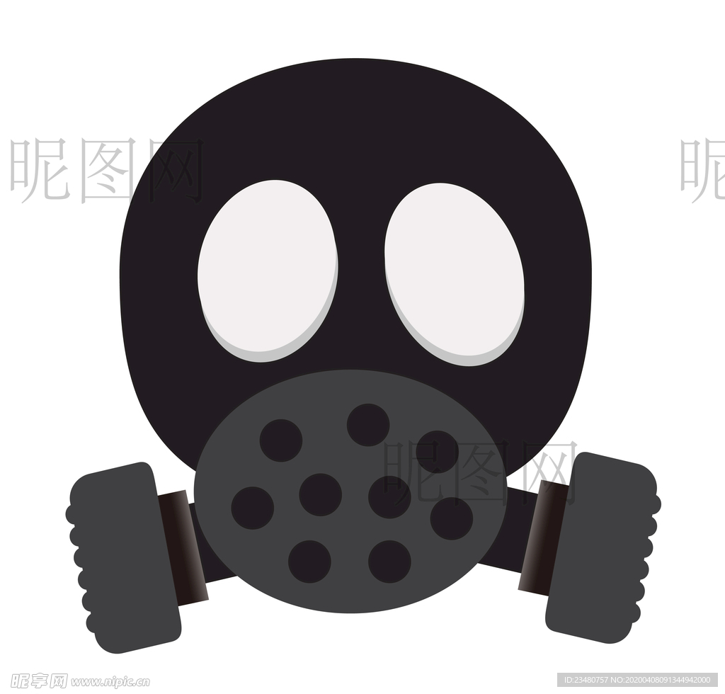 防毒面具UI标识标志LOGO