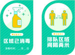 疫情消毒门牌提示