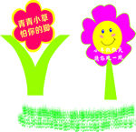 爱护花草标示牌