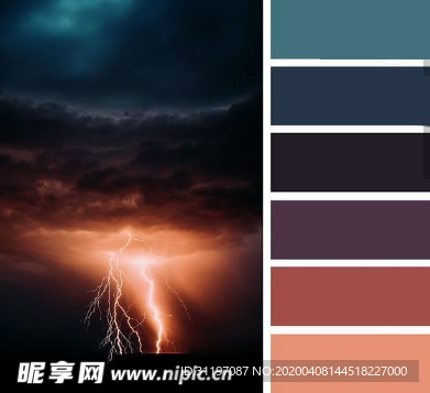 闪电配色方案