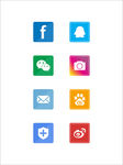 手机app社交图标彩色