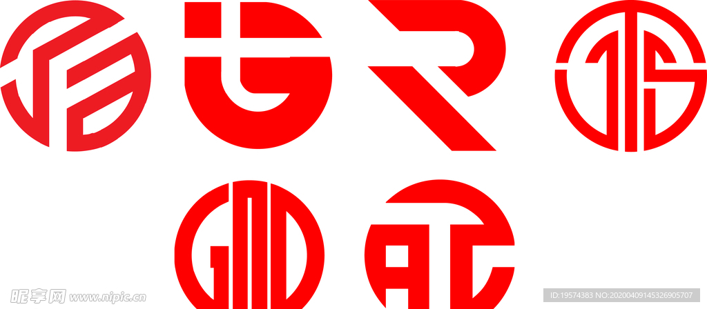 字母 简约 F G T D R