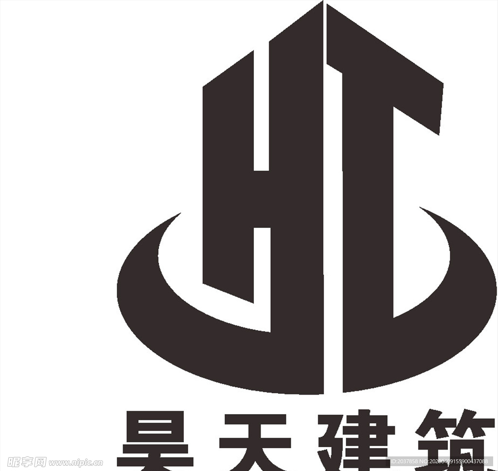 昊天建筑 LOGO 标志 商标