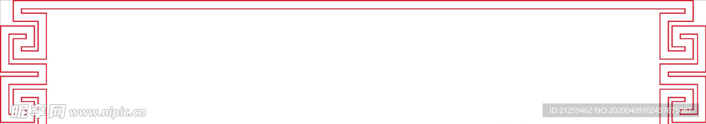 红色中国风边框标题框
