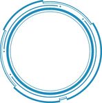 科技感圆形简约线框免抠图