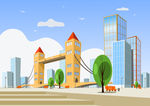卡通城市建筑